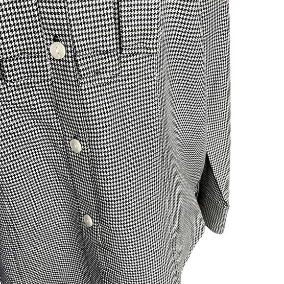 PENDELTON Woman's Shirt Size 6 Black and White Long Sleeve Pleated Front - Picture 4 of 16